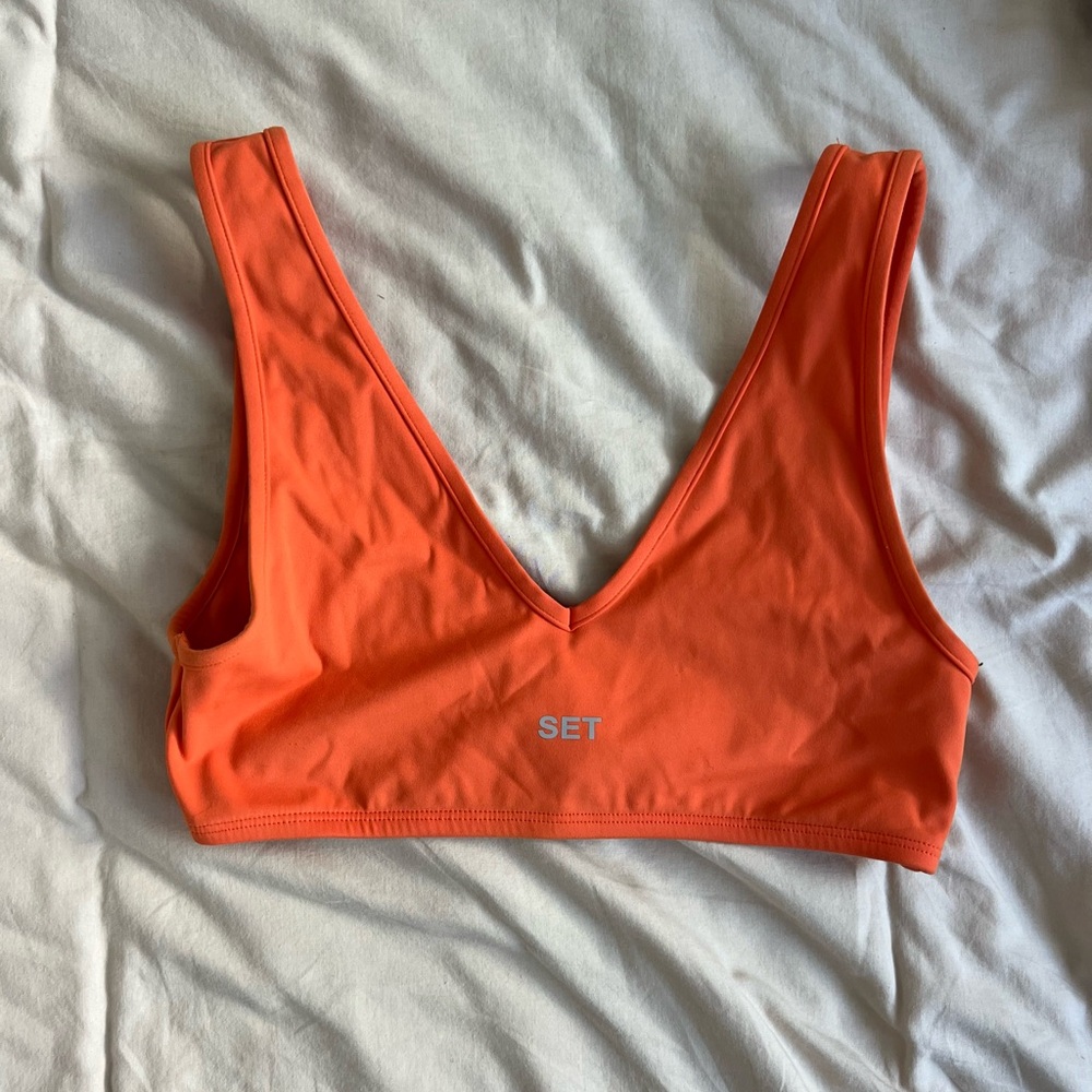 Orange Set Active sports bra